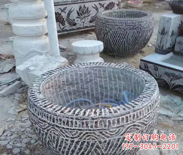 安阳仿古招财水缸石雕