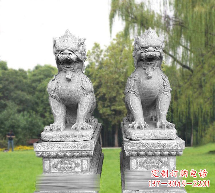 安阳仿古坐式麒麟石雕