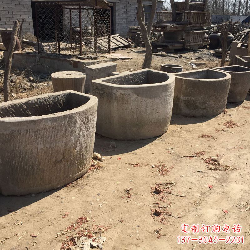 安阳仿古做旧弧形石槽