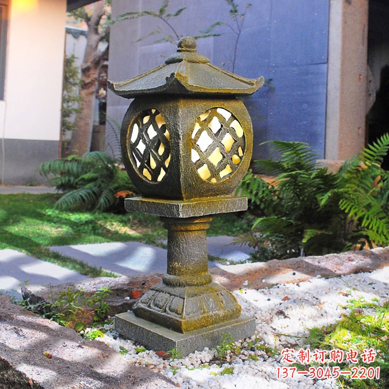 安阳仿古庭院石雕灯笼,精美雕刻点亮家园