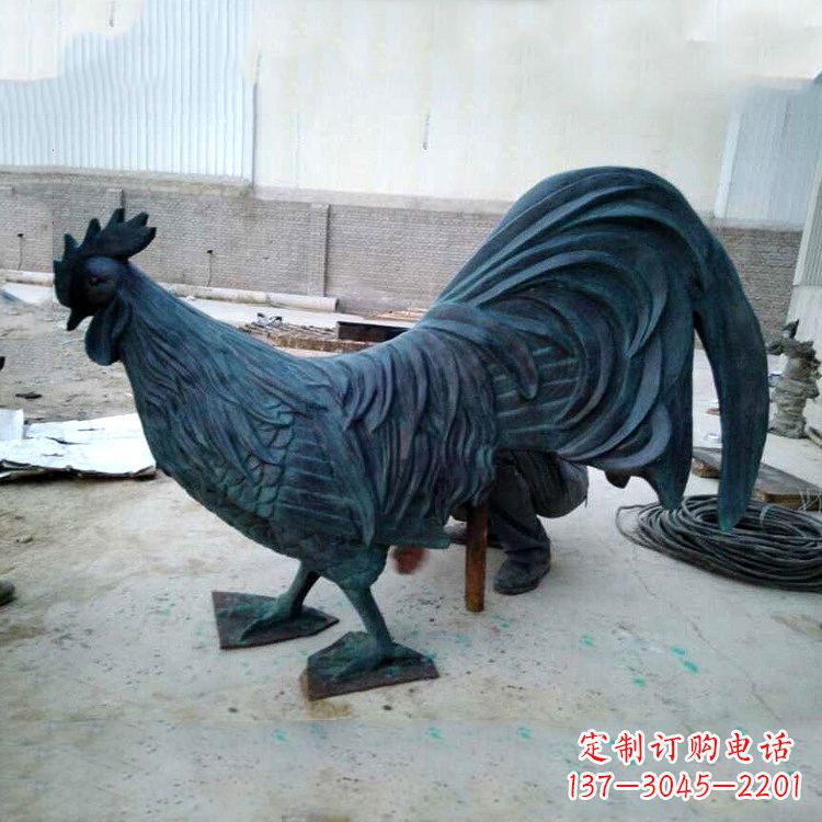 安阳仿古做旧铜雕公鸡