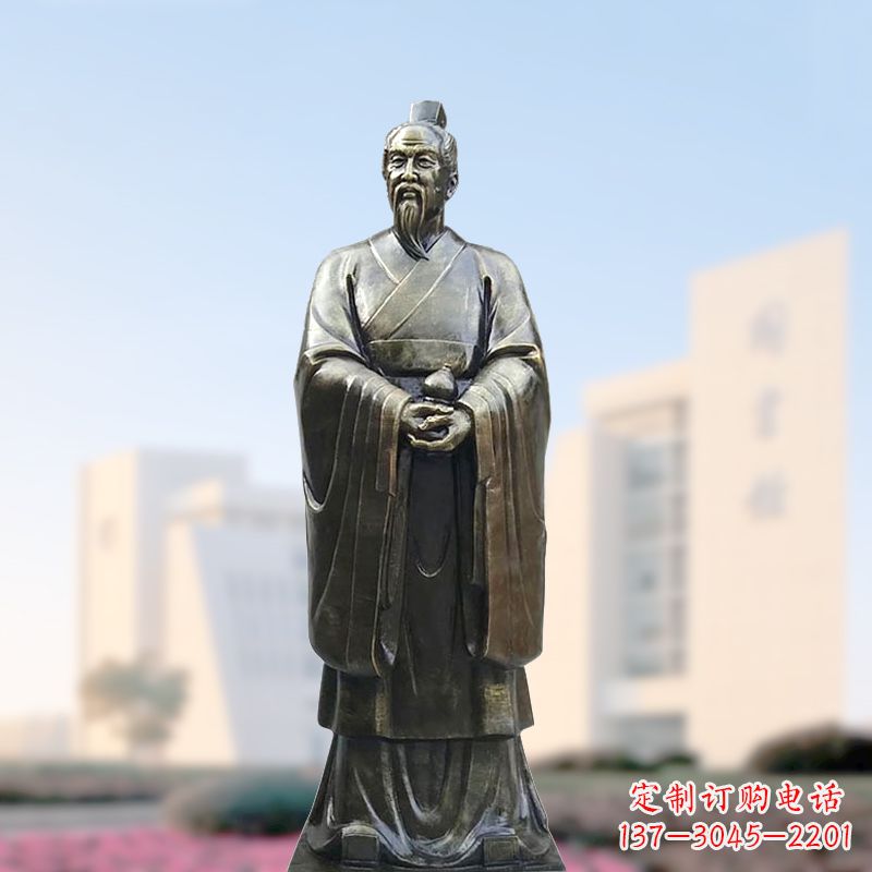 安阳仿铜玻璃钢扁鹊雕塑