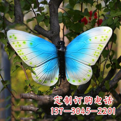 安阳仿真蝴蝶_蓝白色款40x42x13