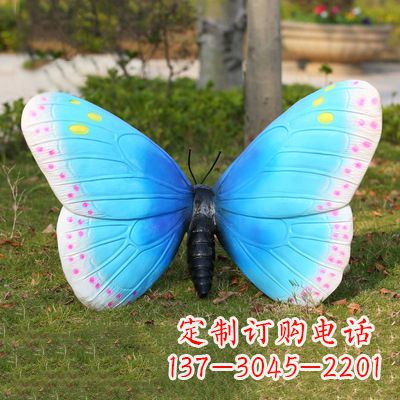 安阳仿真蝴蝶_蓝白色款35x65x42
