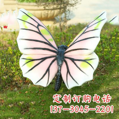 安阳仿真蝴蝶_浅粉白色款80x76x40