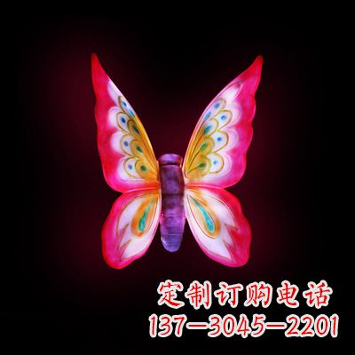 安阳仿真蝴蝶_小号红色发光款37x48x20