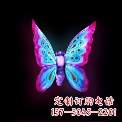 安阳仿真蝴蝶_小号粉色发光款37x48x20