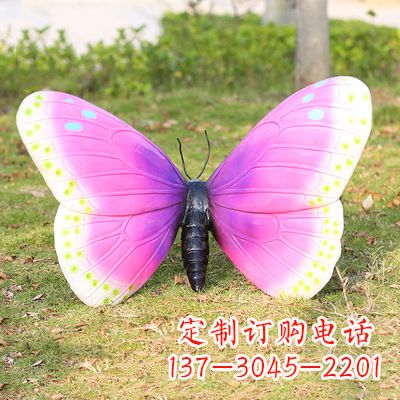 安阳仿真蝴蝶_紫白色款35x65x42