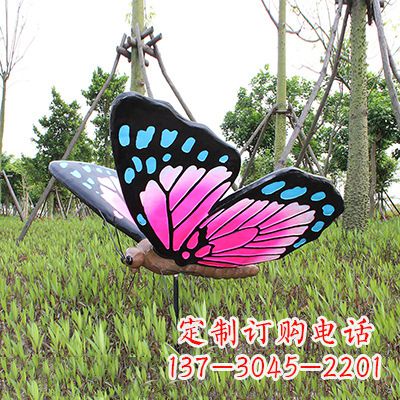 安阳仿真蝴蝶_紫蓝黑款100x95x60