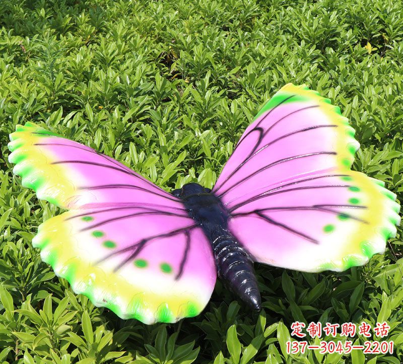 安阳仿真蝴蝶摆件彩绘动物雕塑