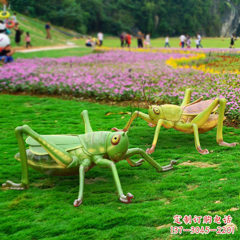 安阳仿真蝗虫蚂蚱草坪草丛动物雕塑摆件