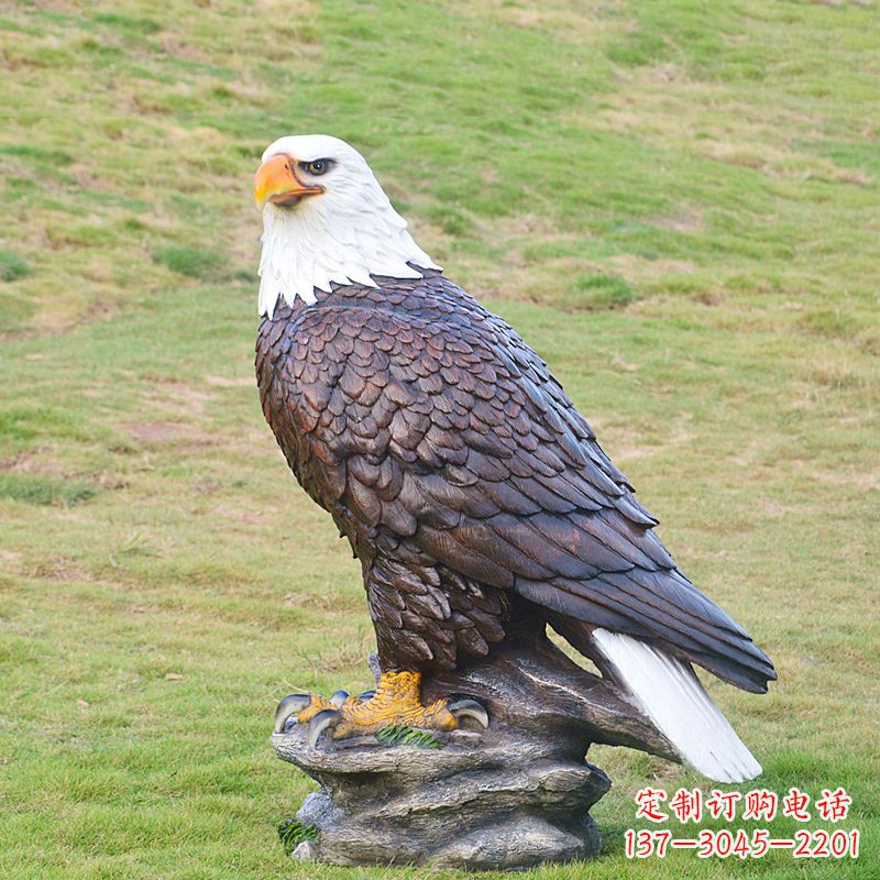 安阳仿真老鹰玻璃钢雕塑 (2)