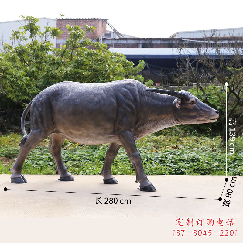 安阳仿真水牛动物雕塑