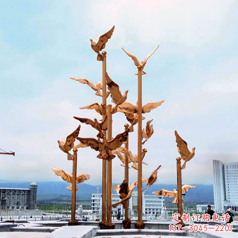 安阳放飞和平鸽雕塑