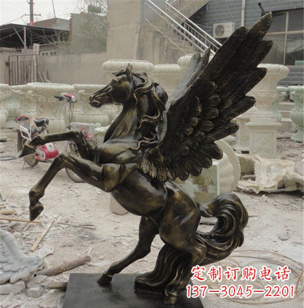 安阳飞马玻璃钢仿铜动物雕塑 (3)
