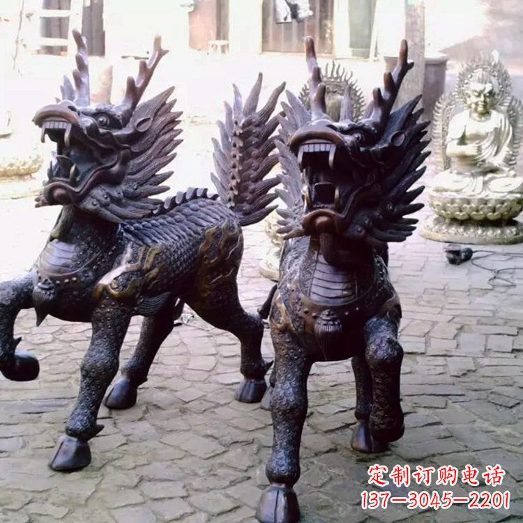 安阳风水麒麟公司雕塑摆件