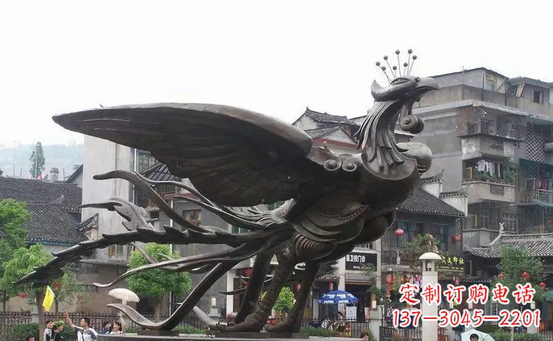安阳凤凰公园景观铜雕