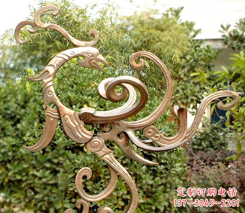 安阳凤凰铜雕