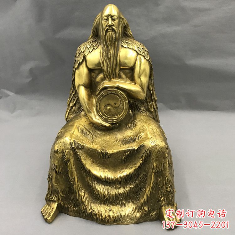 安阳伏羲铜雕塑-中华民族上古神话人物雕像