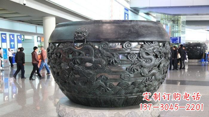 安阳浮雕水缸龙广场景观雕塑