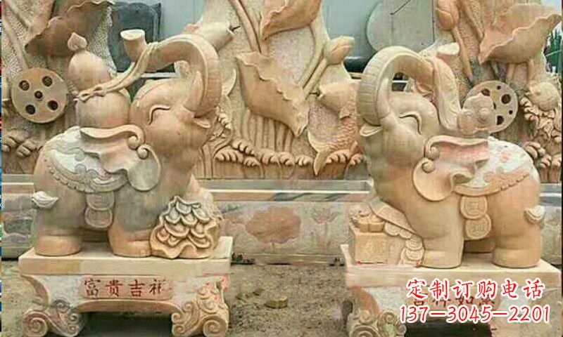 安阳富贵吉祥大象石雕