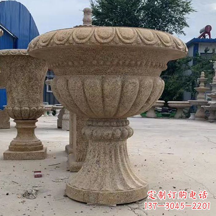 安阳高墩欧式石雕花盆