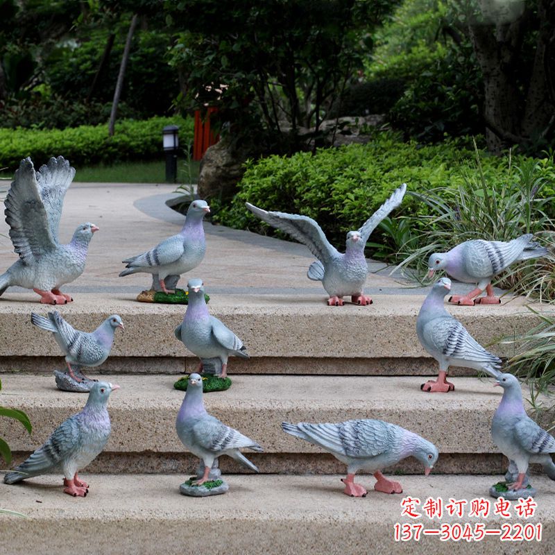 安阳鸽子兔子猴子大象雕塑