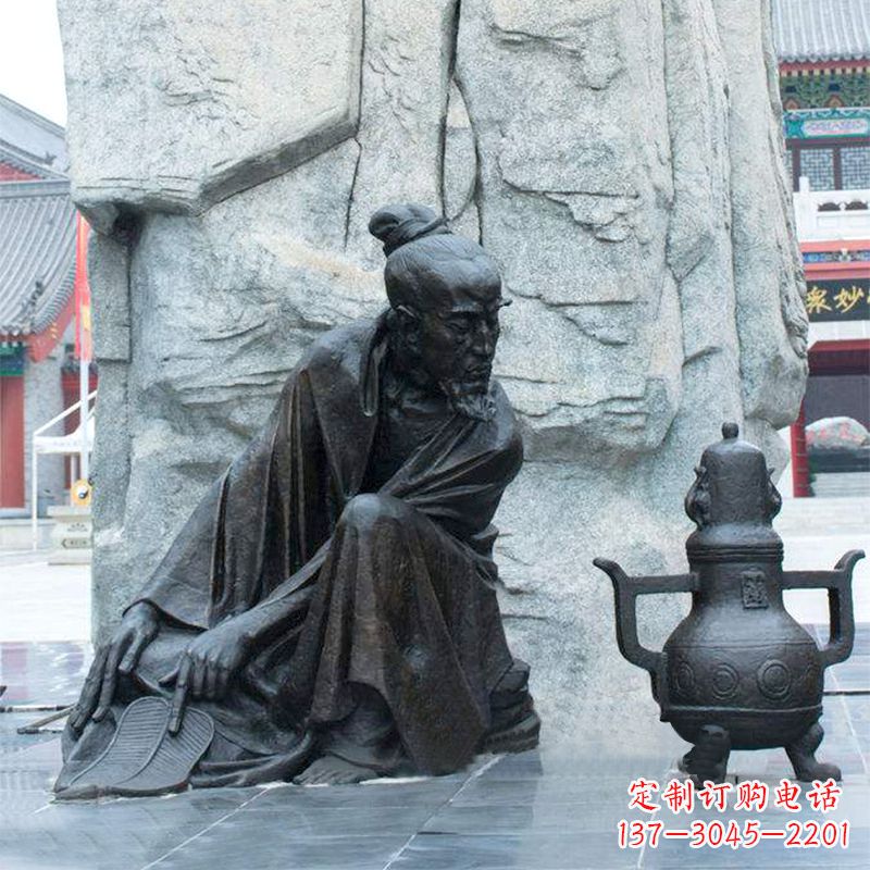 安阳葛洪炼丹情景雕塑-中国古代十大名医人物雕塑