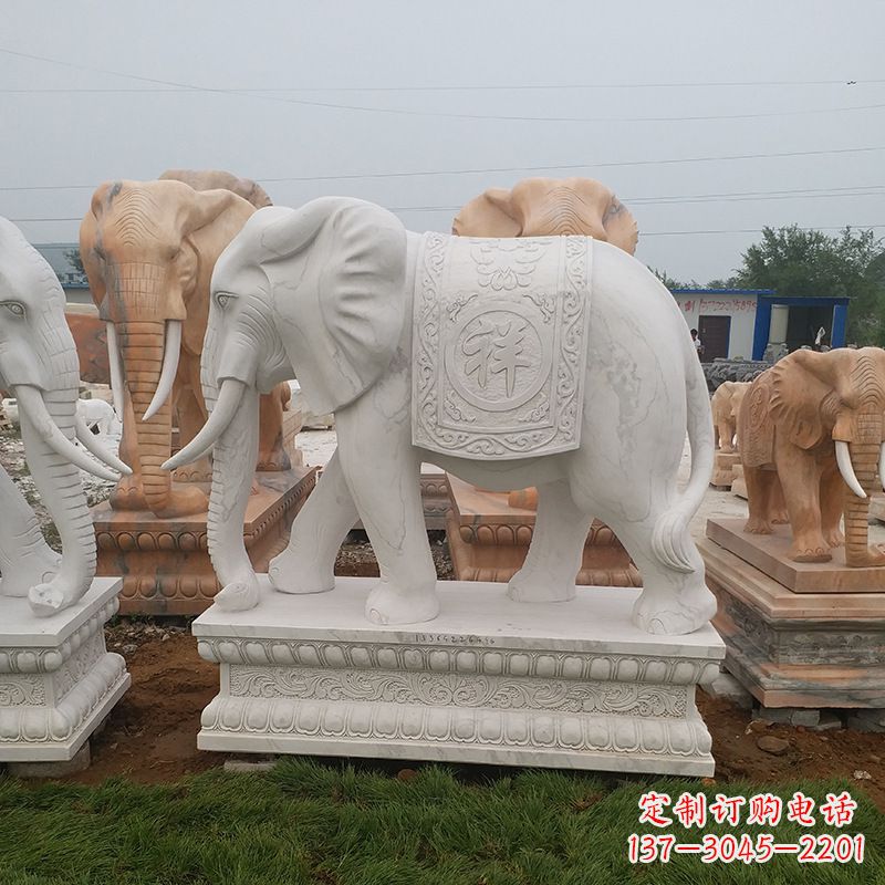 安阳个性石雕大象雕像