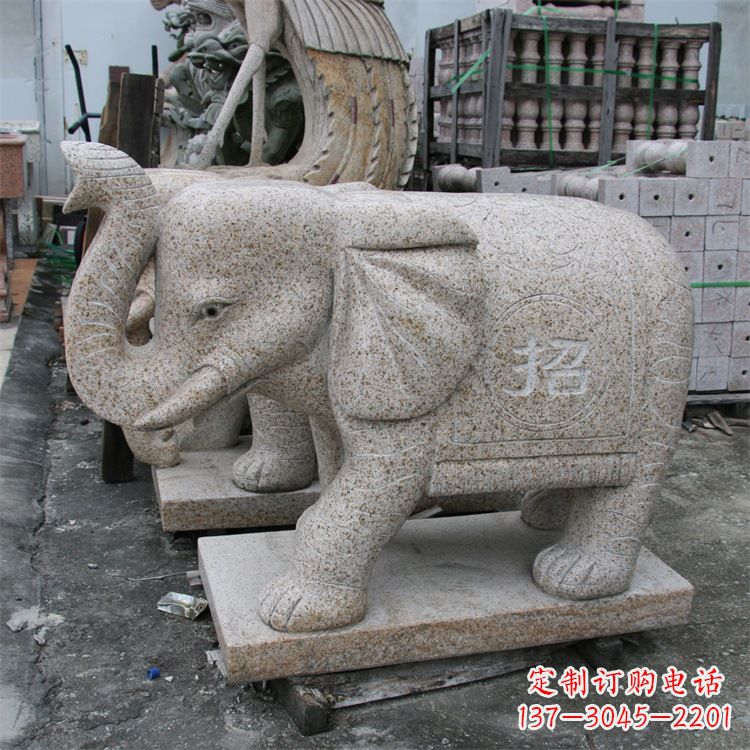 安阳个性石雕大象
