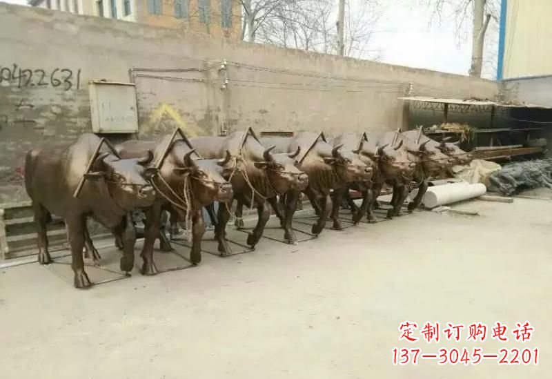 安阳艺术之作，牛雕塑
