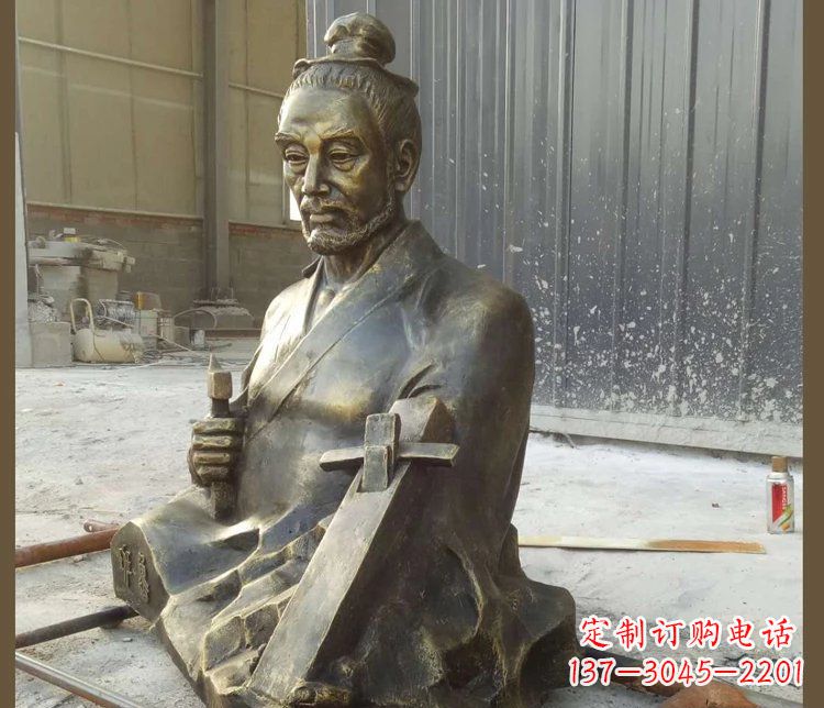 安阳工匠祖师鲁班人物铜雕