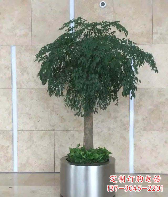 安阳公司不锈钢花盆景观雕塑