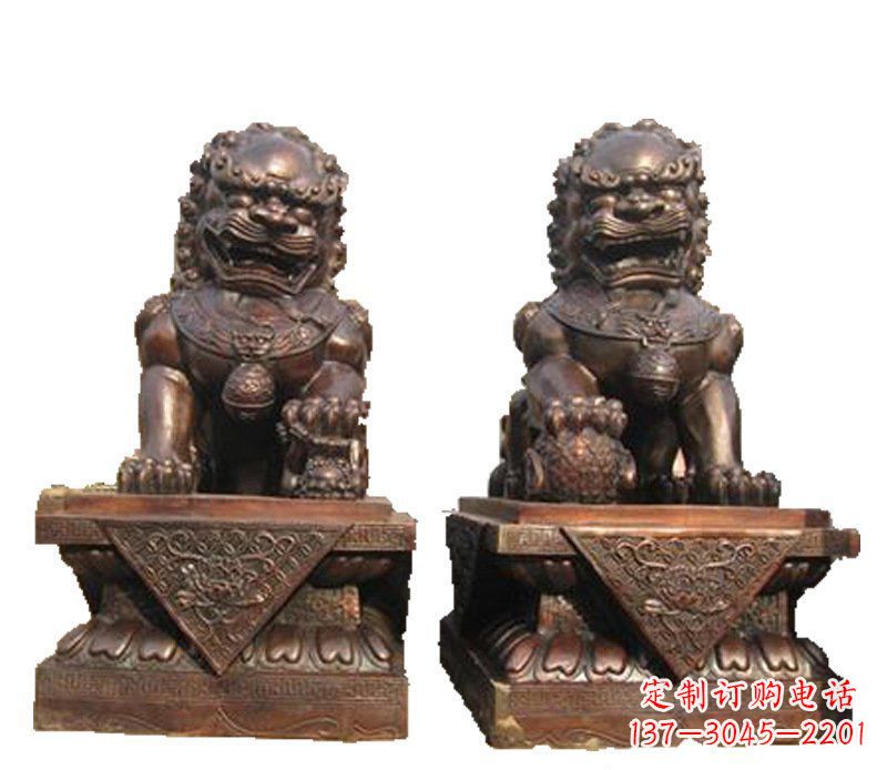 安阳公司汇丰狮子铜雕塑摆件 (2)