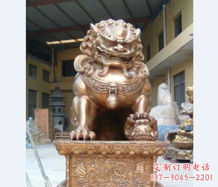 安阳公司汇丰狮子铜雕塑摆件