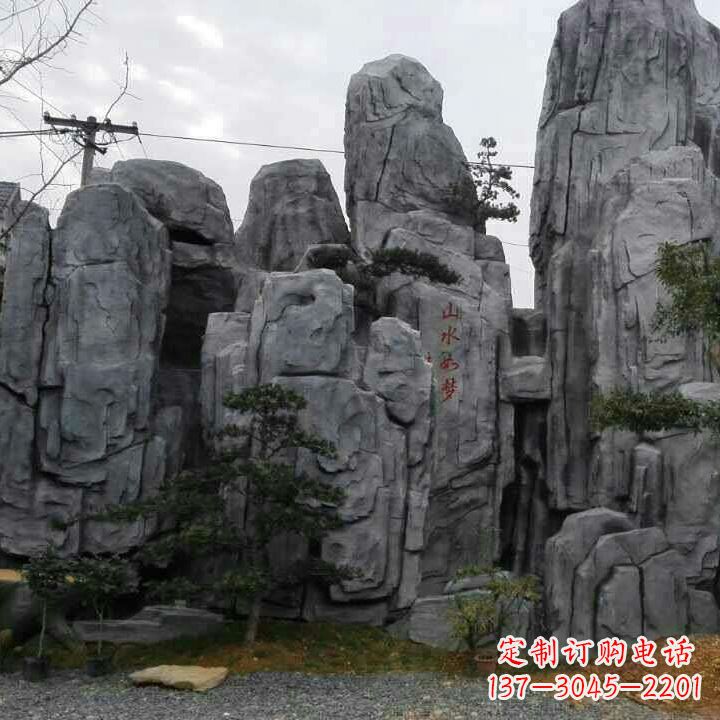 安阳公园GRC塑石假山塑石
