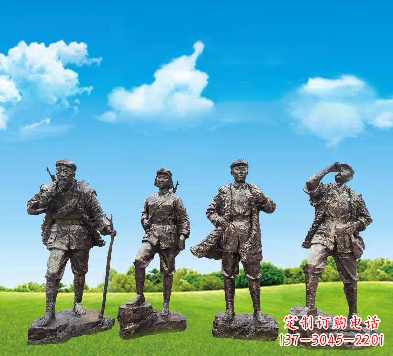 安阳公园八路军战士铜雕
