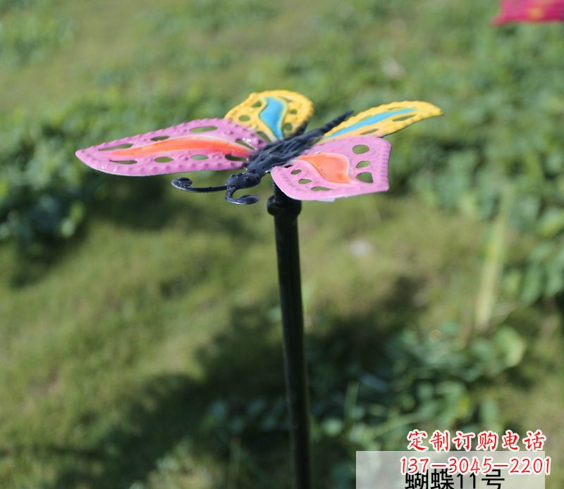 安阳公园不锈钢彩色蝴蝶雕塑