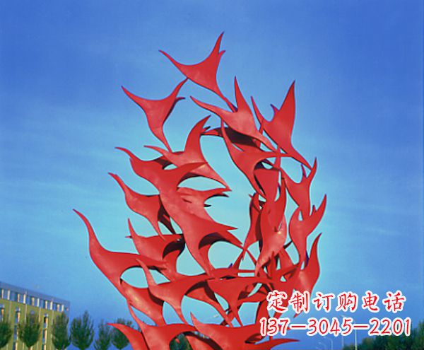 安阳公园不锈钢抽象大雁雕塑1