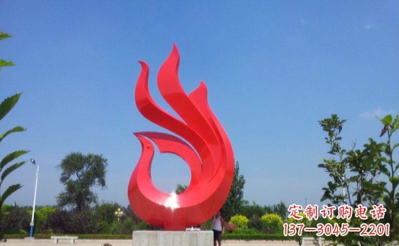 安阳公园不锈钢抽象凤凰景观雕塑