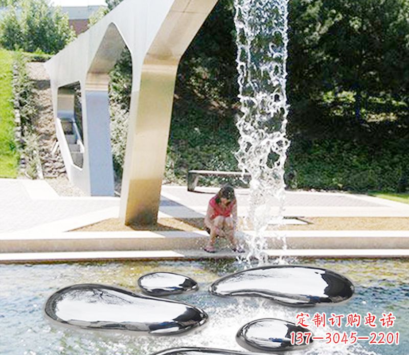 安阳公园不锈钢抽象水滴雕塑
