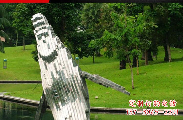 安阳公园不锈钢动物企鹅雕塑