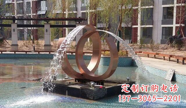 安阳公园不锈钢喷泉雕塑