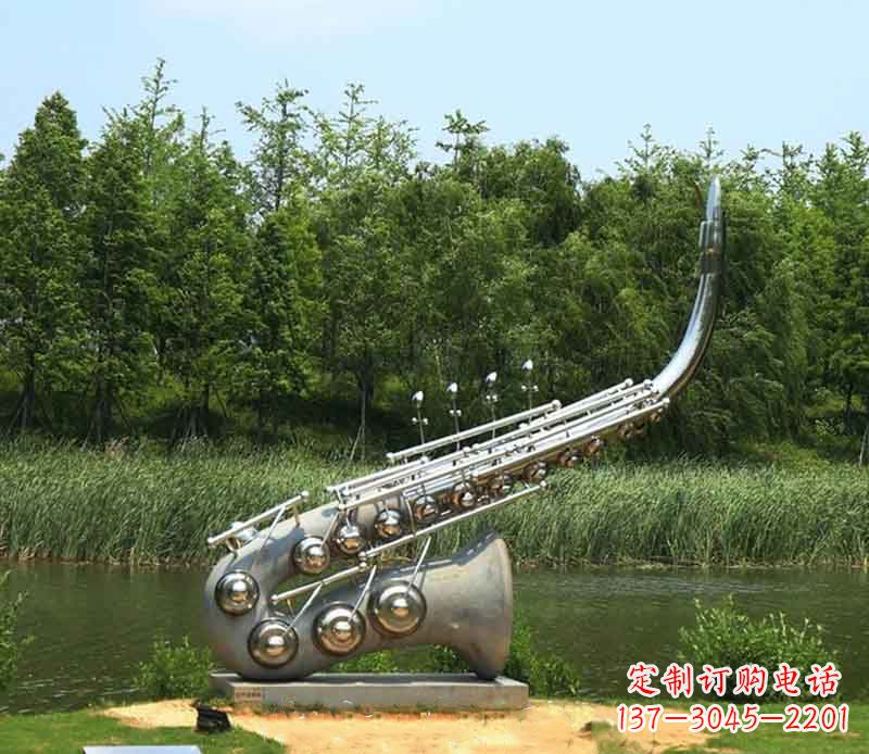 安阳公园不锈钢萨克斯雕塑