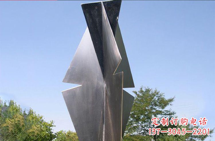 安阳公园不锈钢树叶景观雕塑