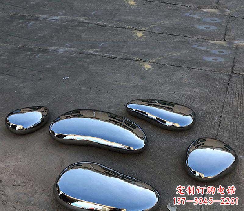 安阳公园不锈钢水滴景观雕塑1