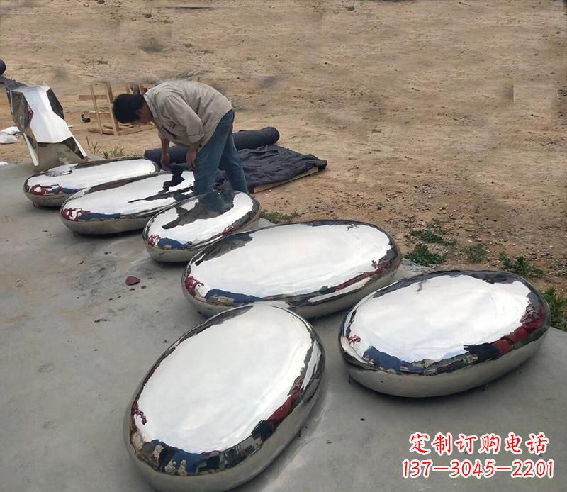 安阳公园不锈钢水滴景观摆件雕塑