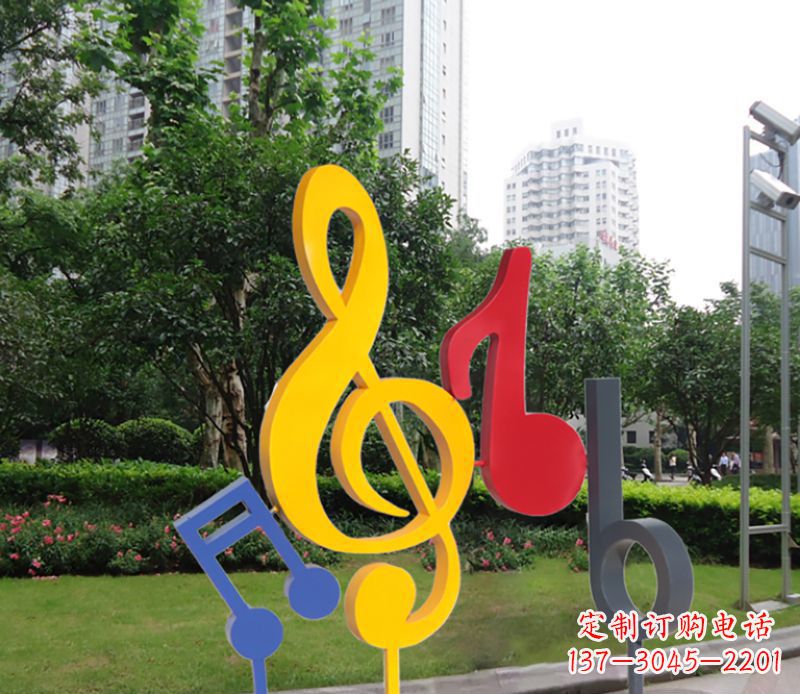 安阳公园不锈钢音符雕塑