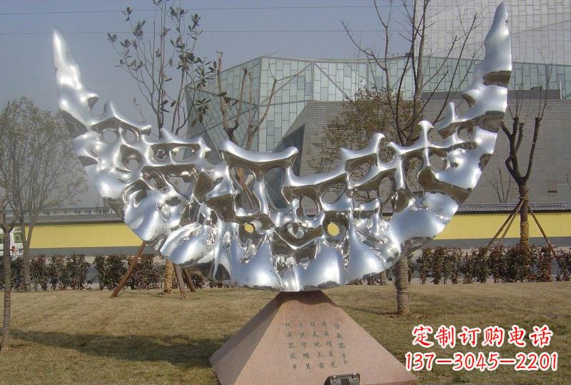 安阳公园不锈钢月亮景观雕塑