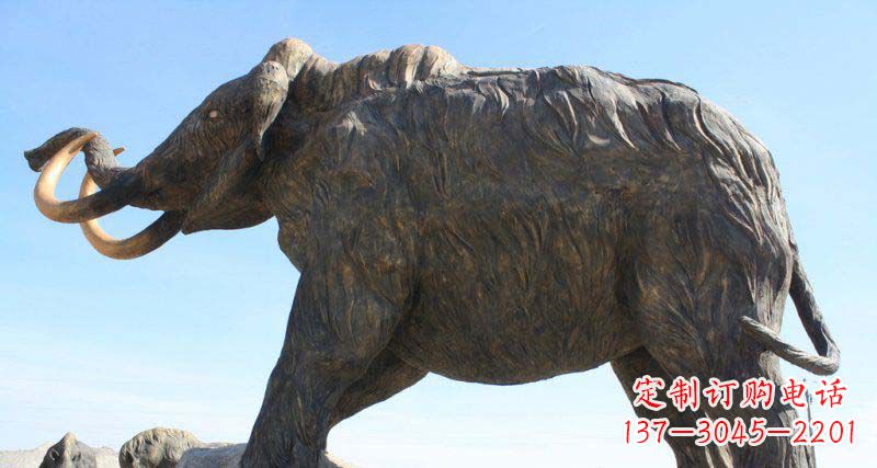 安阳公园抽象大象动物铜雕
